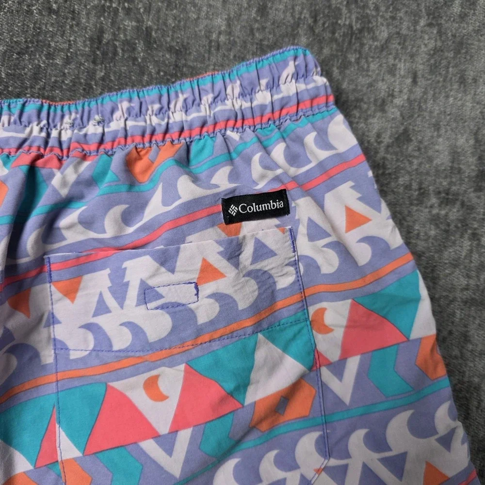 Columbia Swim Trunks Mens Medium Purple Aztec 6